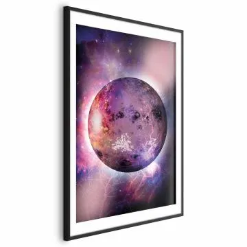 Plakat Nieznana planeta 21x30 cm z ramą czarną z marginesem