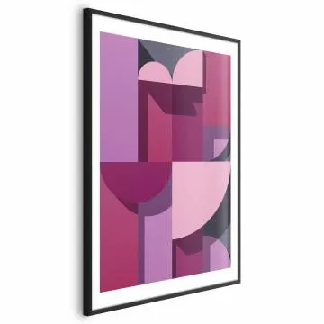Plakat Abstrakcyjne home 40 x 60 cm z ramą czarną z marginesem