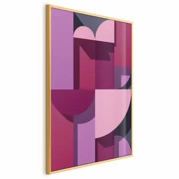 Plakat Abstrakcyjne home 29,7 x 42 cm z ramą złotą bez marginesu