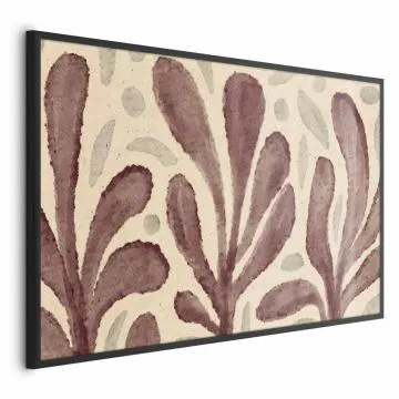 Plakat Liście i plamy 60x40 cm z ramą czarną bez marginesu