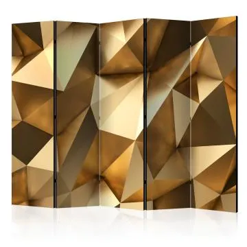 Parawan akustyczny 3D 225x172 cm 5-częściowy brązowy