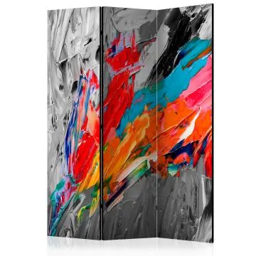 Parawan akustyczny Abstrakcje 135x172 cm 3-częściowy brązowy
