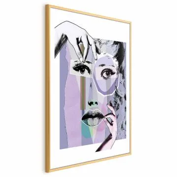 Plakat Chirurgia plastyczna 60x90 cm z ramą złotą z marginesem