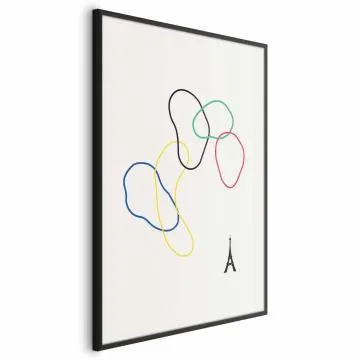 Plakat Kolorowe koła 60x90 cm z ramą czarną bez marginesu