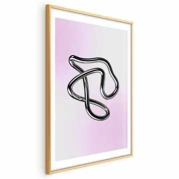 Plakat Srebrne Zawiłości 21x30 cm z ramą złotą z marginesem