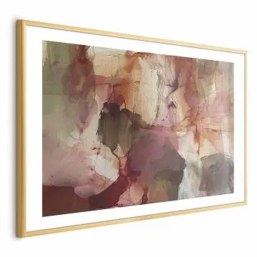Plakat Wiosenna kompozycja 42x29,7 cm z ramą złotą z marginesem