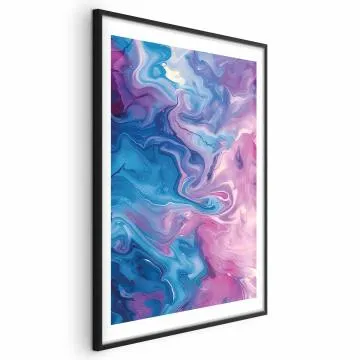 Plakat Nocne Przepływy 60x90 cm z ramą czarną z marginesem