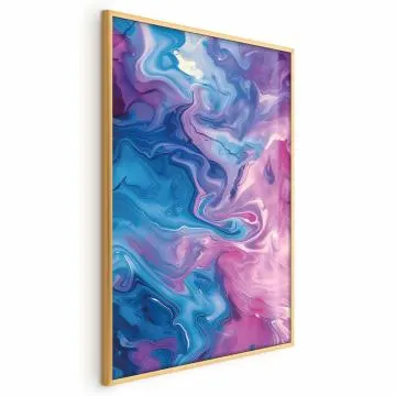 Plakat Nocne Przepływy 60x90 cm z ramą złotą bez marginesu