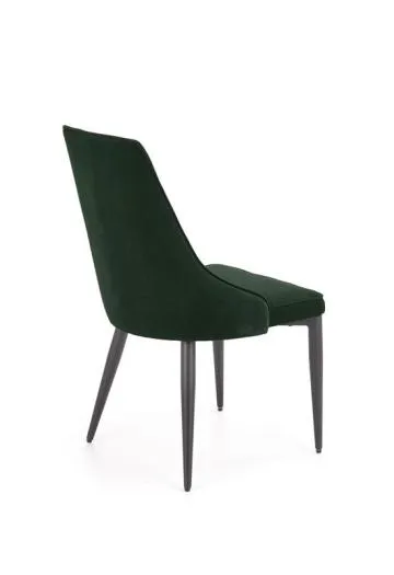 Krzesło tapicerowane K365 VELVET ciemno zielone