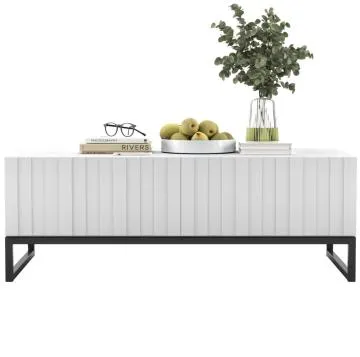 Stolik kawowy TAL 3D 110x54cm biały mat