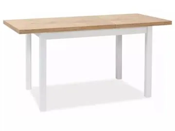 Stół rozkładany Adam 90(125)x65 cm dąb lancelot/ biały mat