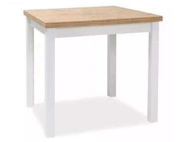 Stół ADAM 80x80 dąb lancelot/biały mat