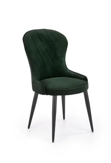 Krzesło tapicerowane K366 VELVET ciemno zielone