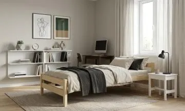 Łóżko młodzieżowe KOX-BED 90x200 sosna naturalna