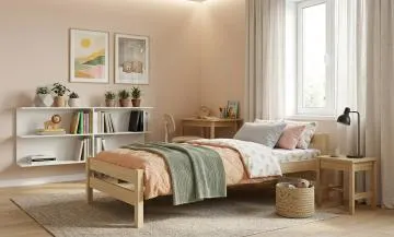Łóżko młodzieżowe KOX-BED 80x180 sosna naturalna