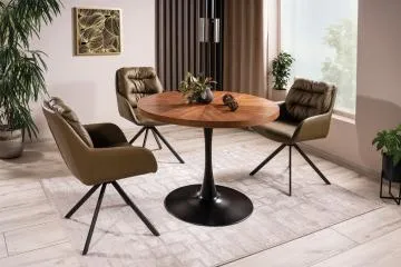 Stół okrągły AMADEO 100x100 orzech