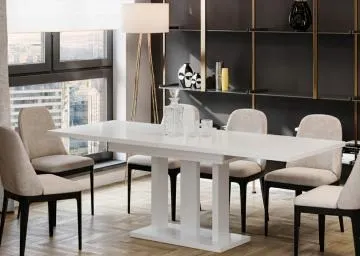 Stół rozkładany APPIA 130(210)x80 biały połysk