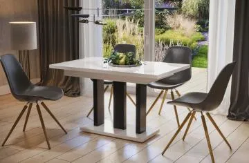 Stół rozkładany APPIA 130(210)x80 biały połysk
