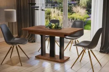 Stół rozkładany APPIA 130(210)x80 dąb stirling/czarny mat