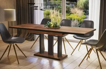 Stół rozkładany APPIA BLACK 130(210)x80 dąb stirling/czarny