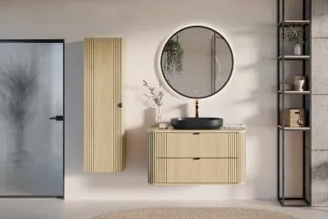Szafka pod umywalkę OVALIA CREMONA 2S 100cm dąb cremona