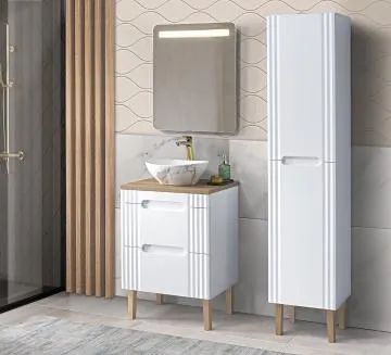 Szafka pod umywalkę FIJI WHITE 82 60cm biała