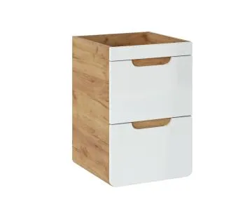 Szafka pod umywalkę ARUBA 823 40 cm biała/dąb