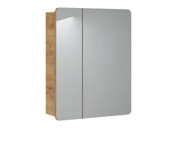 Szafka łazienkowa ARUBA 841 60 cm dąb z lustrem