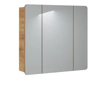Szafka łazienkowa ARUBA 843 80 cm dąb z lustrem
