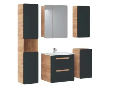 Szafka pod umywalkę ARUBA COSMOS 820 60 cm grafit/dąb