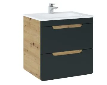 Szafka pod umywalkę ARUBA COSMOS 820 60 cm grafit/dąb