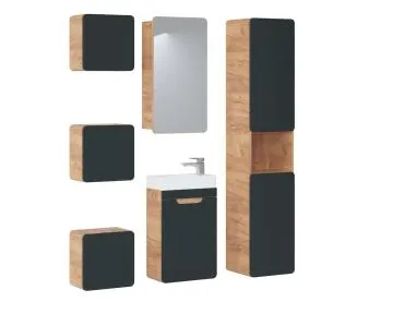 Szafka pod umywalkę ARUBA COSMOS 826 40 cm grafit/dąb
