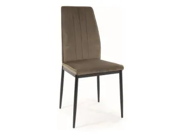 Krzesło tapicerowane ATOM VELVET oliwkowe
