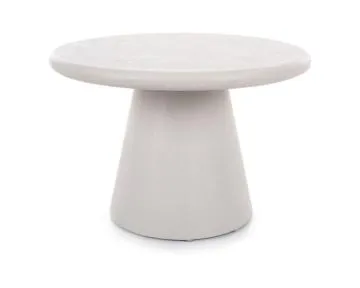 Ława AURORA ⌀60 cm jasna szara