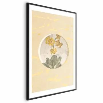 Plakat Kwiat w kole 60x90 cm z ramą czarną z marginesem