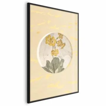 Plakat Kwiat w kole 60x90 cm z ramą czarną bez marginesu