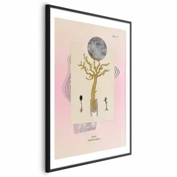 Plakat Niezwykła roślina 60x90 cm z ramą czarną z marginesem