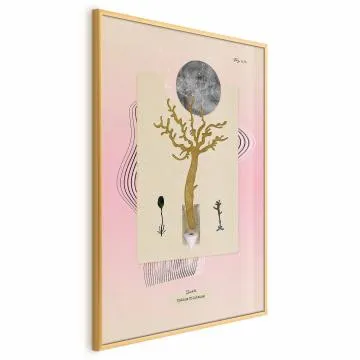 Plakat Niezwykła roślina 21x30 cm z ramą złotą bez marginesu