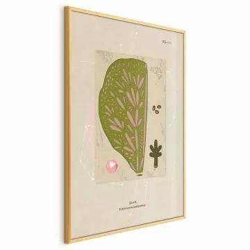 Plakat Abstrakcyjne drzewo 21x30cm z ramą złotą bez marginesu