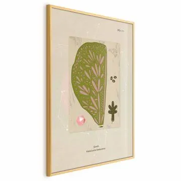 Plakat Abstrakcyjne drzewo 60x90cm z ramą złotą bez marginesu