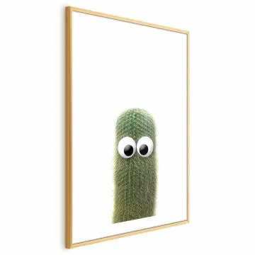 Plakat Kłujący przyjaciel 40x60 cm z ramą złotą z marginesem
