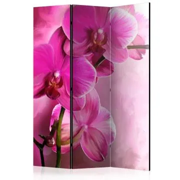 Parawan jednostronny Kwiaty 135x172 cm 3-częściowy różowy