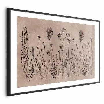 Plakat Polne kwiaty 42x29,7 cm z ramą czarną z marginesem