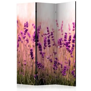 Parawan akustyczny Kwiaty 135x172 cm 3-częściowy różowy