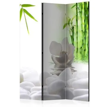 Parawan dwustronny Orient 135x172 cm 3-częściowy szary