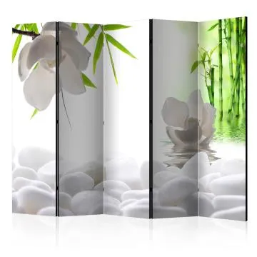 Parawan akustyczny Orient 225x172 cm 5-częściowy szary