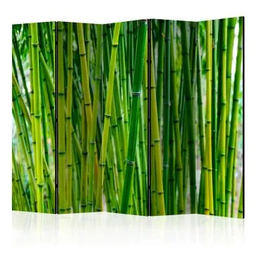 Parawan akustyczny Orient 225x172 cm 5-częściowy zielony