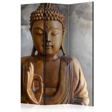Parawan dwustronny Orient 135x172 cm 3-częściowy beżowy