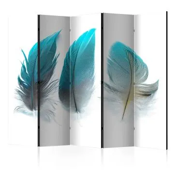 Parawan dwustronny Zwierzęta 225x172 cm 5-częściowy beżowy
