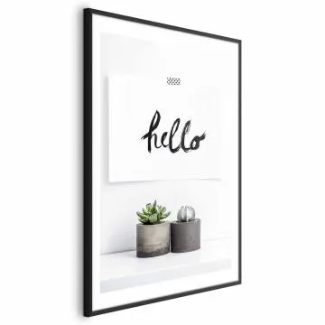 Plakat Skandynawski dom 60x90 cm z ramą czarną z marginesem